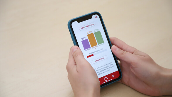 Jobsy-App am Smartphone